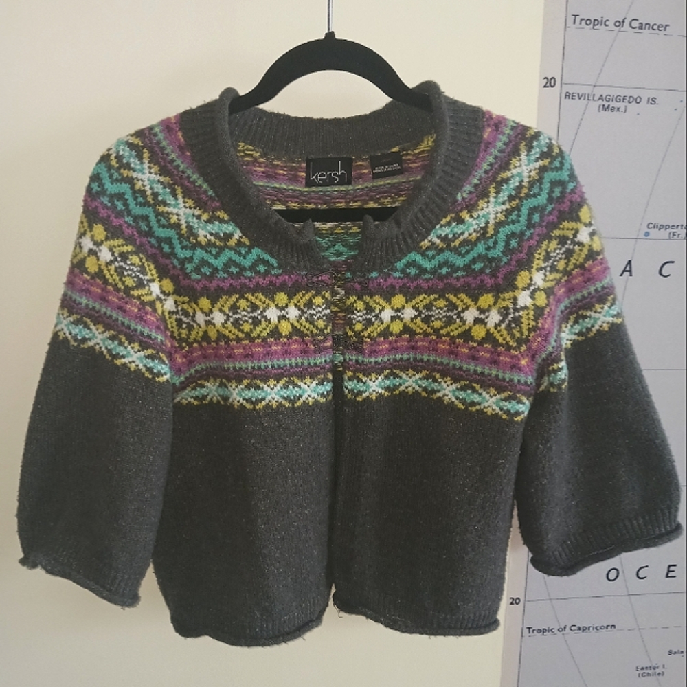 Wool cropped sweater
